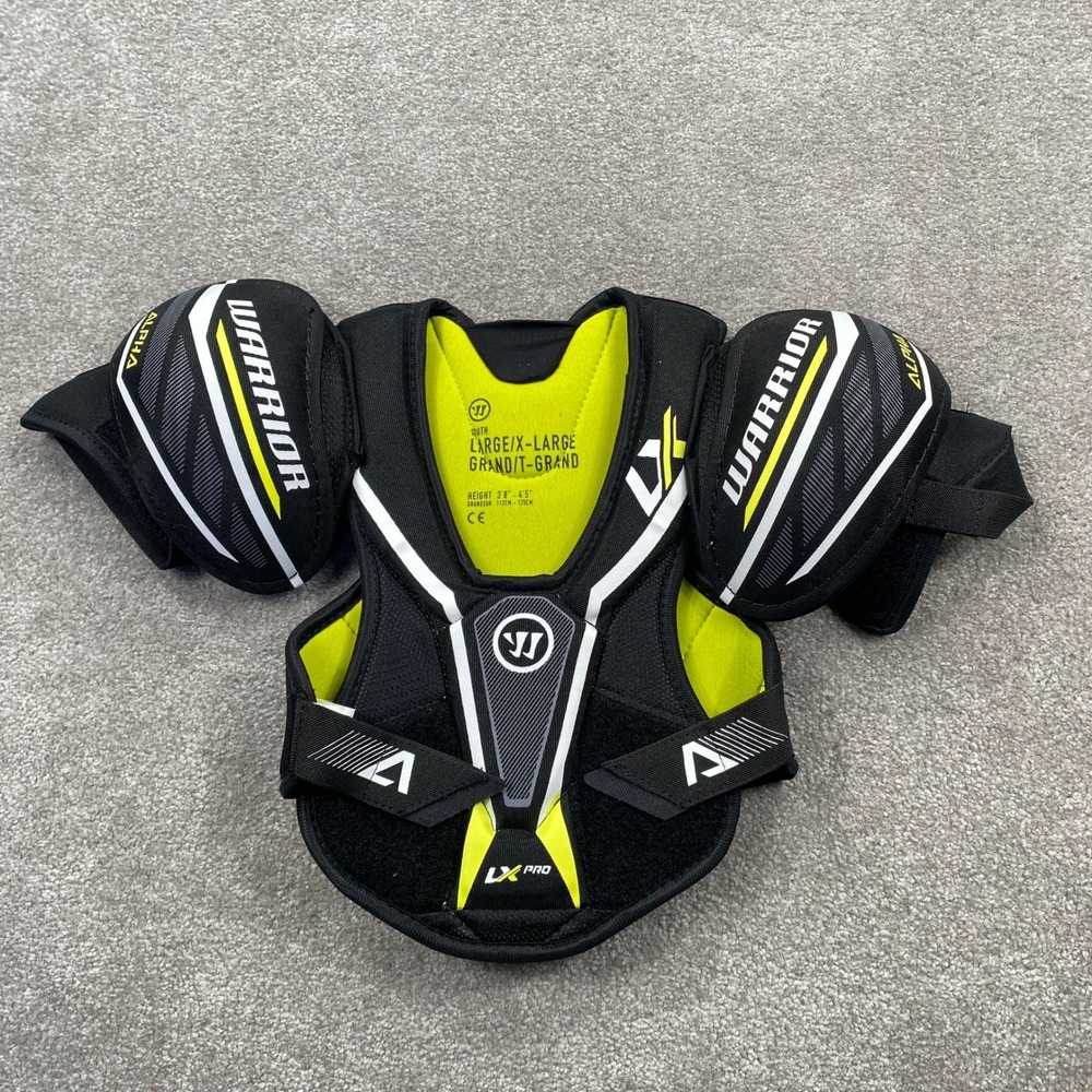 Warrior LX Pro Youth Hockey Shoulder Pads L‎ / XL Black Yellow